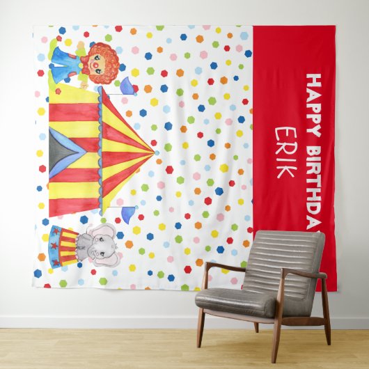 Hintergrund des Circus-Fotos eines KindesTapestry Wandteppich (Beispiel (Horizontal))