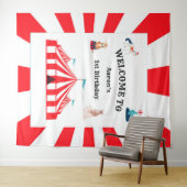 Hintergrund des Circus oder der Karneval-Geburtsta Wandteppich (Beispiel (Horizontal))