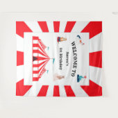 Hintergrund des Circus oder der Karneval-Geburtsta Wandteppich (Vorderseite (Horizontal))