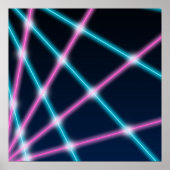 Hintergrund des coolen 80er-Laserbilds Poster (Vorne)