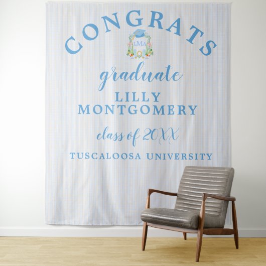 Hintergrund des Cowboy Monogram Abschluss Foto Wandteppich (Beispiel)