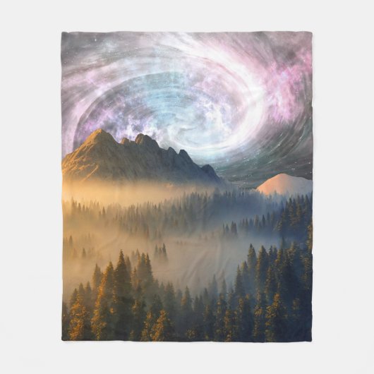 HINTERGRUND DES DAWN-WALAXY-STILS FLEECEDECKE (Vorderseite)
