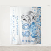 Hintergrund des Diamanten-Jahrestags Wandteppich (Vorderseite)