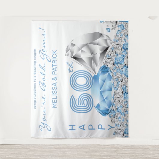 Hintergrund des Diamond 60-jährigen Bestehens Wandteppich (Vorderseite)