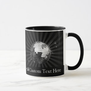 Hintergrund des Disco-Ball-w/Black Tasse
