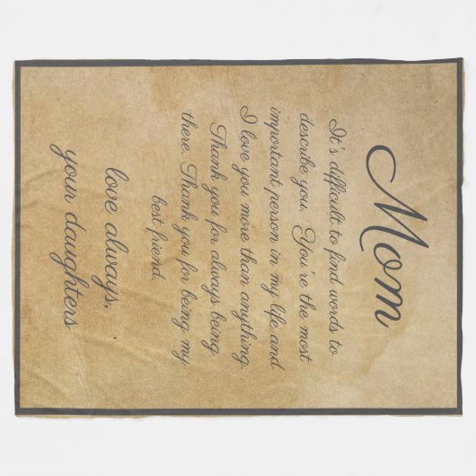 Hintergrund des Dokuments mit Skriptmeldung Fleecedecke (Vorderseite (Horizontal))