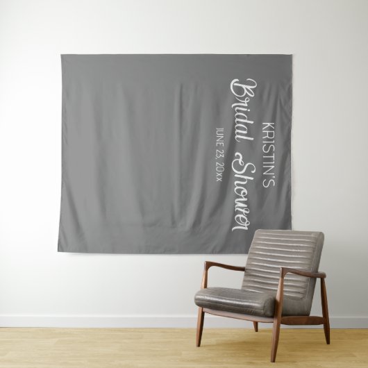 Hintergrund des dunkelgrauen Brautparty Wandteppich (Beispiel (Horizontal))