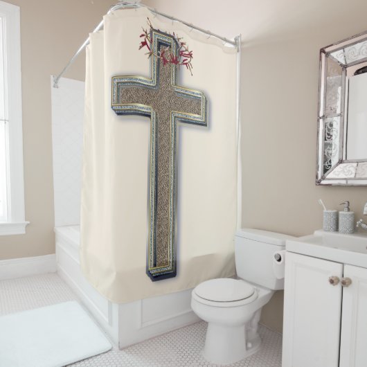 Hintergrund des Duschvorhangs Duschvorhang (Beispiel)