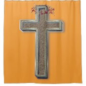 Hintergrund des Duschvorhangs Orange Duschvorhang (Vorderseite)