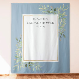Hintergrund des dutzenden Blue Foliage Brautparty  Wandteppich