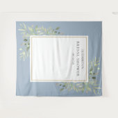 Hintergrund des dutzenden Blue Foliage Brautparty  Wandteppich (Vorderseite (Horizontal))