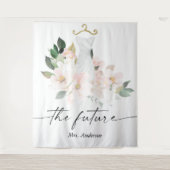 Hintergrund des eleganten Blush-Brautparty Wandteppich (Vorderseite)