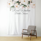 Hintergrund des eleganten Brautparty White Roses Wandteppich (Beispiel)