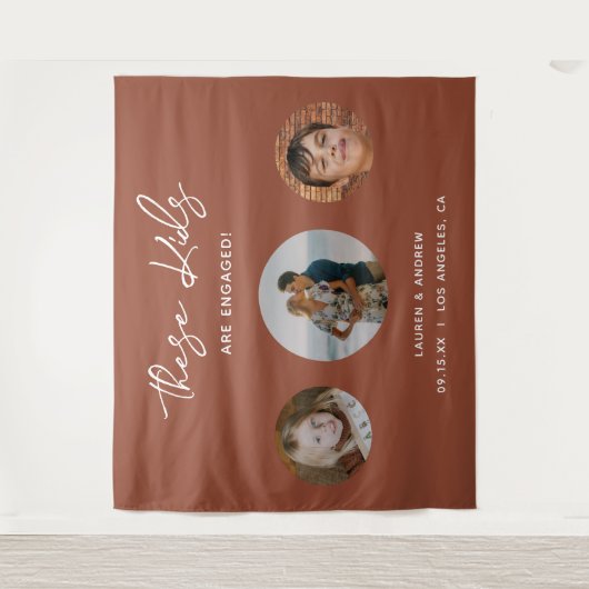 Hintergrund des Engagements für Terrakotta-Kalligr Wandteppich (Vorderseite)