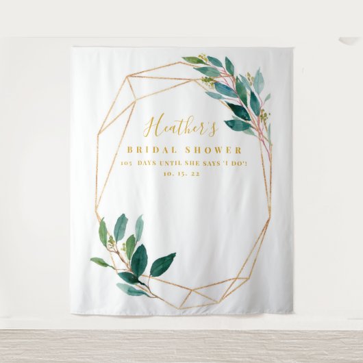 Hintergrund des Eucalyptus-Brautparty, Foto-Prop Wandteppich (Vorderseite)