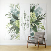 Hintergrund des Eukalyptus Brautparty Chic Foto Wandteppich (Beispiel (Horizontal))