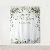 Hintergrund des Eukalyptus Brautparty Chic Foto Wandteppich (Vorderseite)