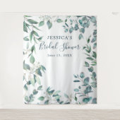 Hintergrund des Eukalyptus Brautparty Chic Foto Wandteppich (Vorderseite)