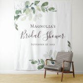 Hintergrund des Eukalyptus-Brautparty-Fotos Wandteppich (Beispiel)