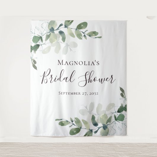 Hintergrund des Eukalyptus-Brautparty-Fotos Wandteppich (Vorderseite)