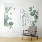 Hintergrund des Eukalyptus-Brautparty-Fotos Wandteppich (Beispiel (Horizontal))