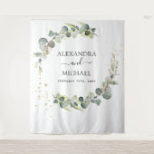 Hintergrund des Eukalyptus Wedding Foto Wandteppich (Vorderseite)