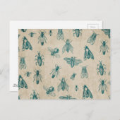 Hintergrund des Fehlerinsektenmusters Postkarte (Vorne/Hinten)