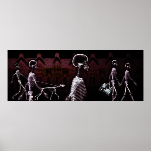 Hintergrund des Fischfangs - Ray Skelettstadt Poster (Vorne)