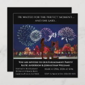 Hintergrund des Foto-Feuerwerkskörpers - Einladung (Vorne/Hinten)