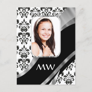 Hintergrund des Fotos Damask Postkarte