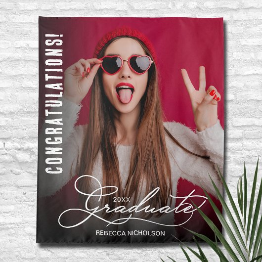 Hintergrund des Fotos der Graduierungspartei Wandteppich