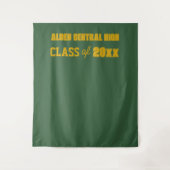 Hintergrund des Fotos der Grün- und Goldschulen Wandteppich (Vorderseite)