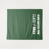 Hintergrund des Fotos der Grünen und Weißen Schule Wandteppich (Vorderseite (Horizontal))