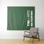 Hintergrund des Fotos der Grünen und Weißen Schule Wandteppich (Beispiel (Horizontal))