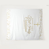 Hintergrund des Fotos der heiligen goldenen Kommun Wandteppich (Vorderseite (Horizontal))