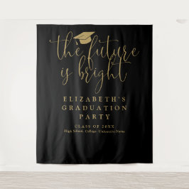 Hintergrund des Fotos der "Hright Future Graduatio Wandteppich