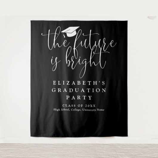 Hintergrund des Fotos der "Hright Future Graduatio Wandteppich (Vorderseite)