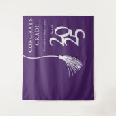 Hintergrund des Fotos der lila High School Graduat Wandteppich (Vorderseite)