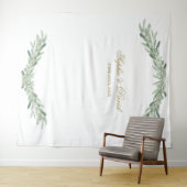 Hintergrund des Fotos der Olive Branches in Wasser Wandteppich (Beispiel (Horizontal))