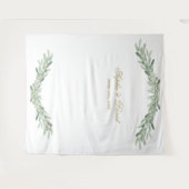 Hintergrund des Fotos der Olive Branches in Wasser Wandteppich (Vorderseite (Horizontal))