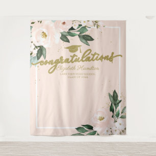 Hintergrund des Fotos der rosa blüten Blütenstuhlp Wandteppich
