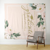 Hintergrund des Fotos der rosa blüten Blütenstuhlp Wandteppich (Beispiel (Horizontal))