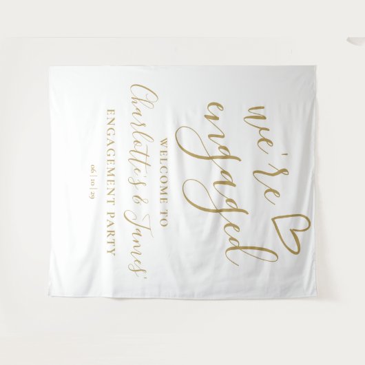 Hintergrund des Fotos der Verlobten Teilnehmer Wandteppich (Vorderseite (Horizontal))