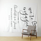 Hintergrund des Fotos der Verlobten Teilnehmer Wandteppich (Beispiel (Horizontal))