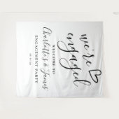 Hintergrund des Fotos der Verlobten Teilnehmer Wandteppich (Vorderseite (Horizontal))