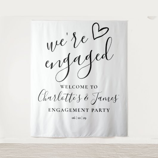 Hintergrund des Fotos der Verlobten Teilnehmer Wandteppich (Vorderseite)