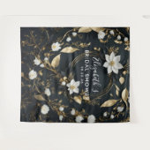 Hintergrund des Fotos des Blumenkranzes im Brautpa Wandteppich (Vorderseite (Horizontal))