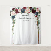 Hintergrund des Fotos des Burgund Blush Bloral Bra Wandteppich (Vorderseite)