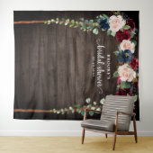 Hintergrund des Fotos des Burgund Blush Bloral Bra Wandteppich (Beispiel (Horizontal))