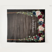 Hintergrund des Fotos des Burgund Blush Bloral Bra Wandteppich (Vorderseite (Horizontal))